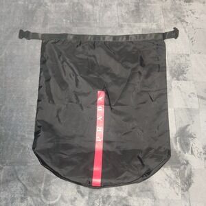 PRADA black Nylon Dust bag Buckle clip closure. Shoe bag 18" x 15" x 10" round